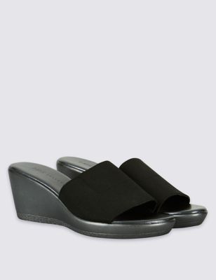 Wedge Heel Mule Sandals with Insolia&reg;